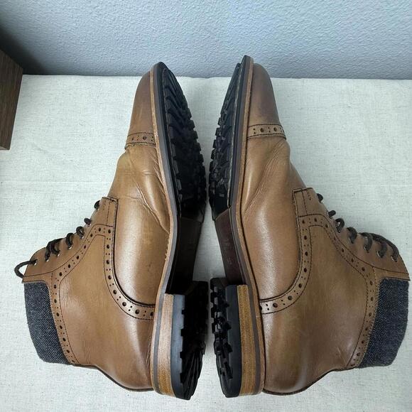 Warfield & Grand Porter Men’s Cap Toe Shoe Boot Chestnut Size 10.5 - Picture 5 of 10